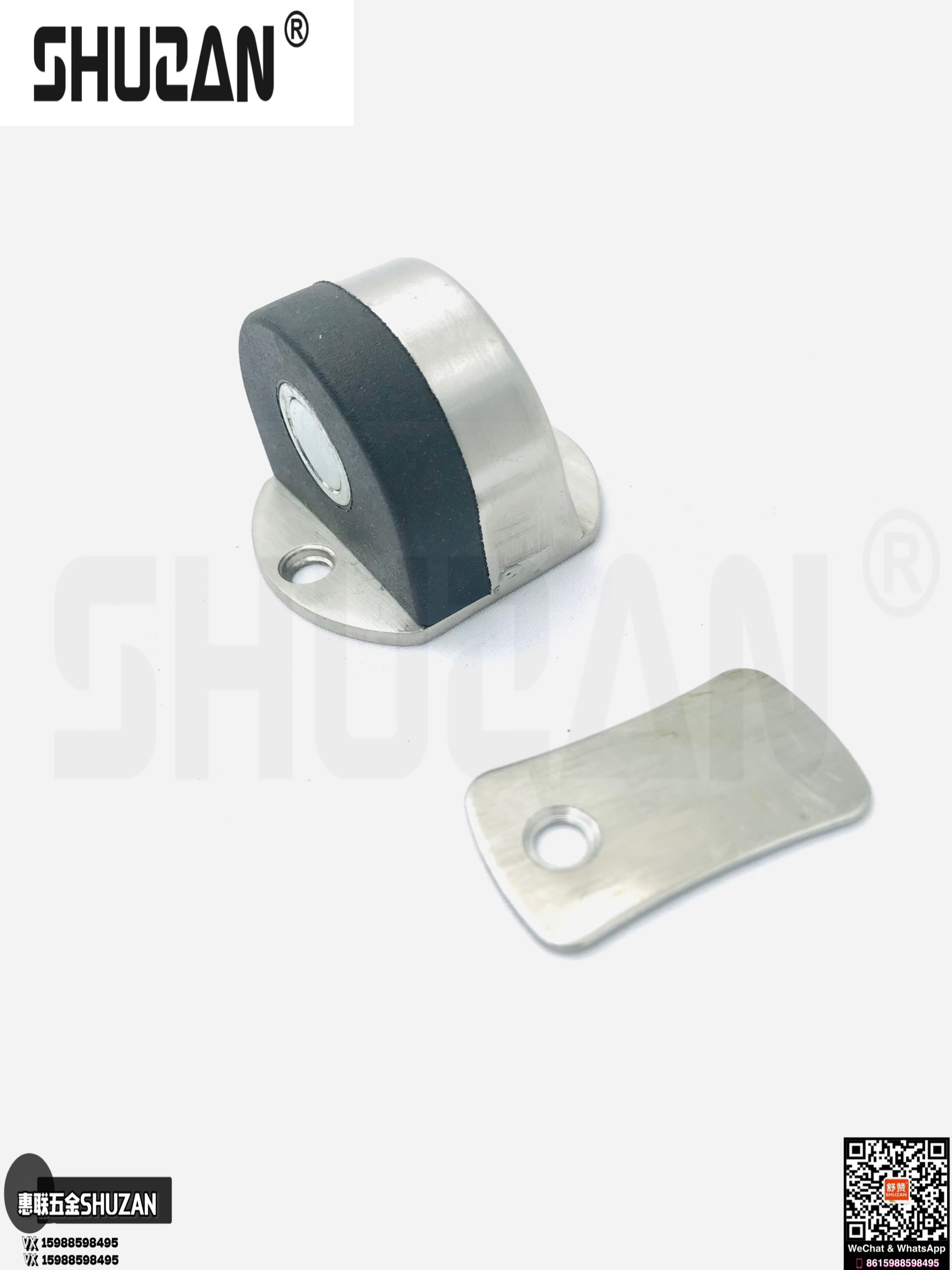 Shuzan premium door rear floor flap door flap, silver, sturdy and durable, anti-collision, silent wooden door flap, wall flap and floor flap Specification image