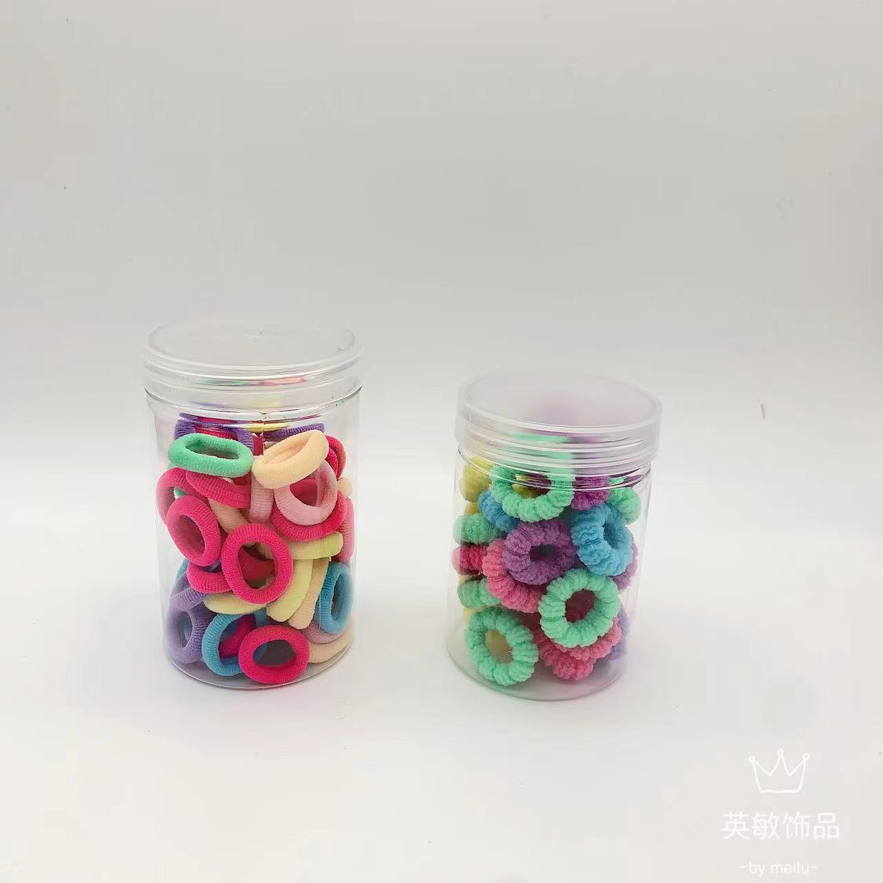 	儿童不伤发毛巾圈透明桶装毛巾圈 无接缝高弹力毛巾圈