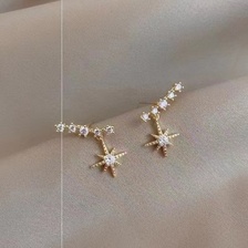 韩式时尚精致清新微镶锆石特色气质耳环缘分季节