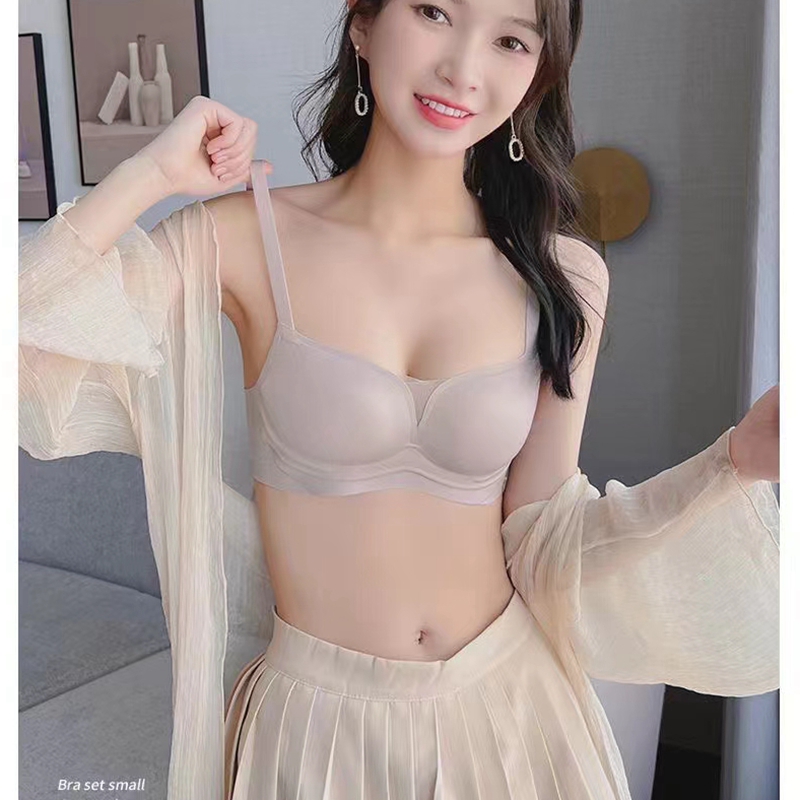 Dreamy red and pink, seamless, small breasts that look larger, no steel rings, breast retraction, anti-sagging, thin and comfortable bra for girls Specification image