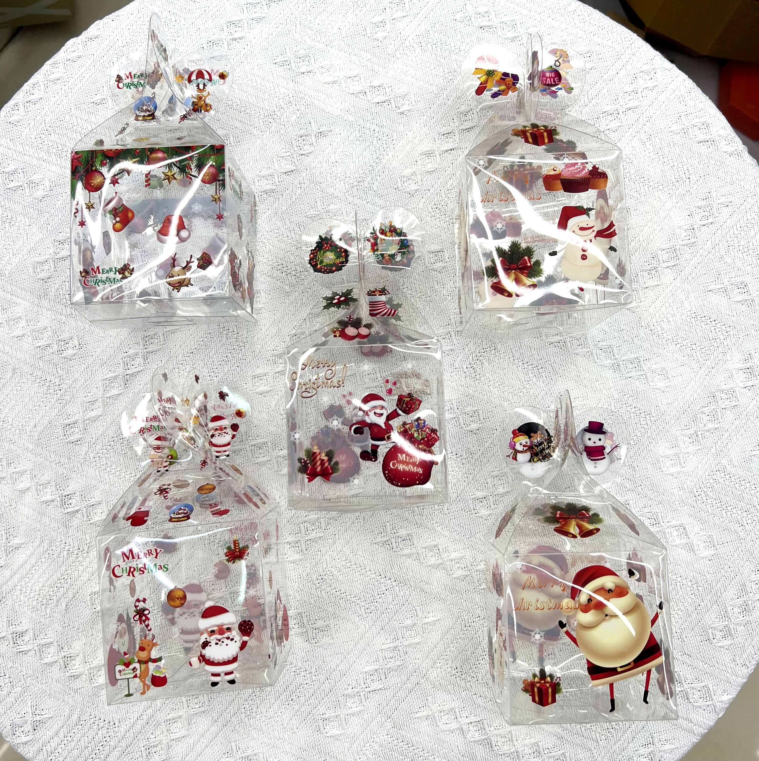 Caja de impresión de pvc caja de navidad delicada caja de manzana caja de regalo caja de ornamentos caja de comercio exterior