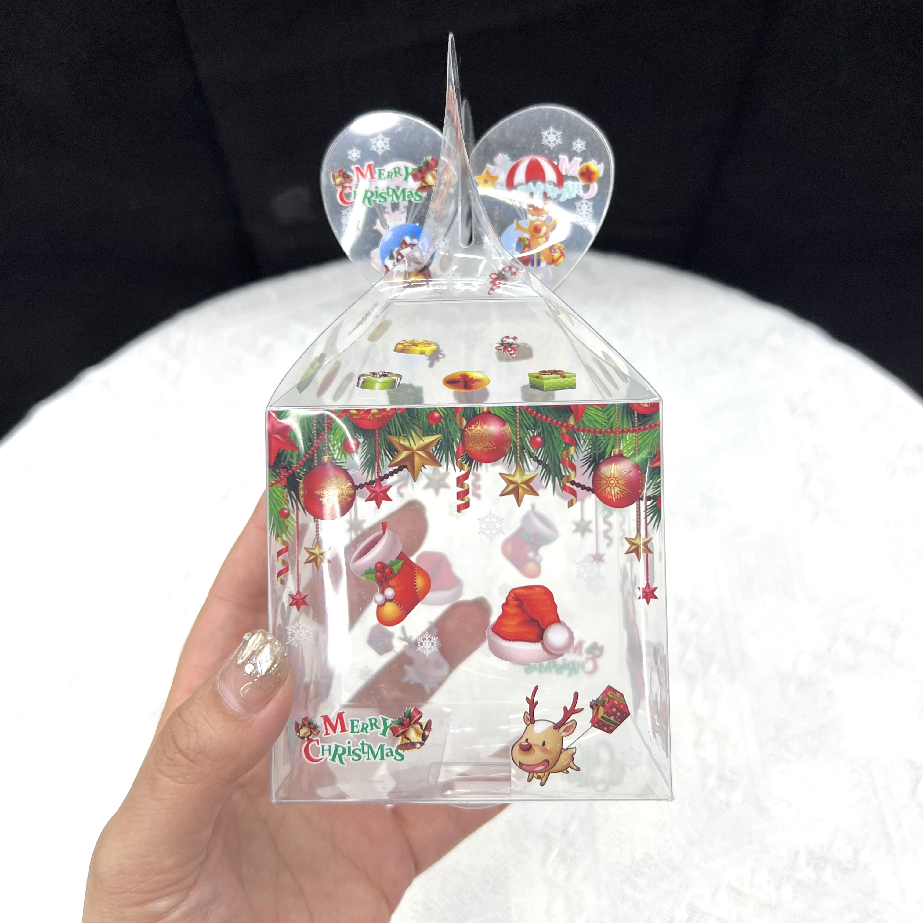 Caja de impresión de pvc caja de navidad delicada caja de manzana caja de regalo caja de ornamentos caja de comercio exterior Item Picture