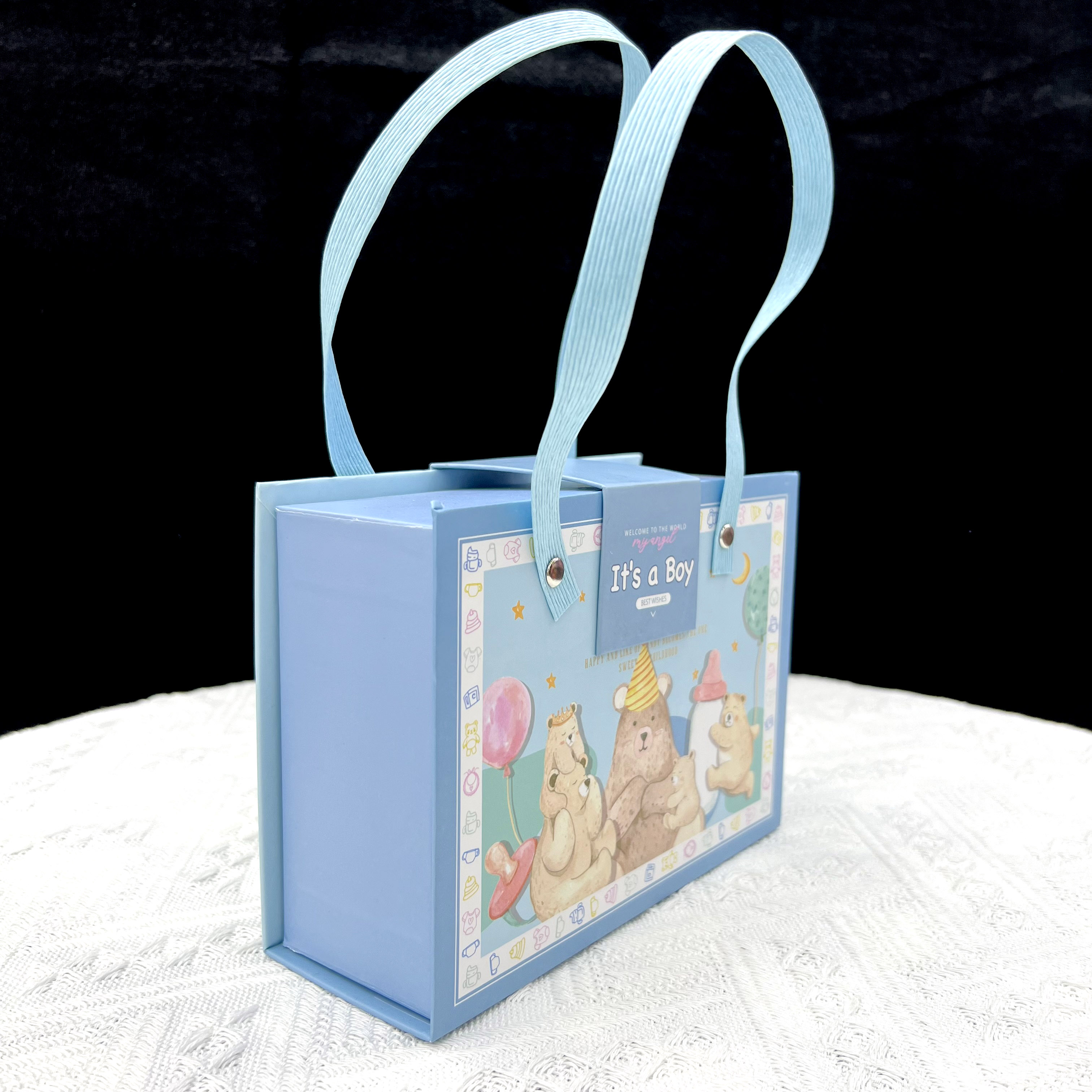 Exquisite hand-held square box, gift box, Christmas box, accessory box, foreign trade box, magnetic gift box Item Picture