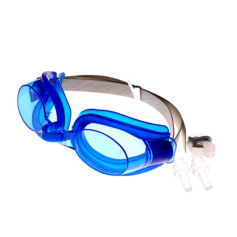 Paper card adult swimming goggles with nose clips and earplugs inside, adult and adolescent swimming goggles Specification image