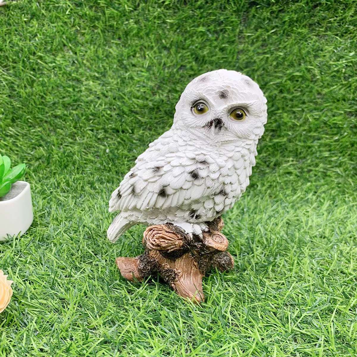 跨境新款猫头鹰摆件创意家居庭院摆设书房书房卧室树脂工艺品摆件厂家批发详情图5