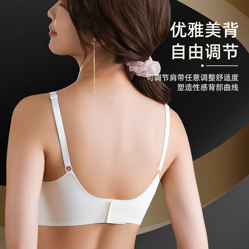 Dreamy red and pink underbra without underwire, thin, small bust, close-in, seamless, breast retraction, anti-sagging bra, oversized, adjustable upper support Application Scenario