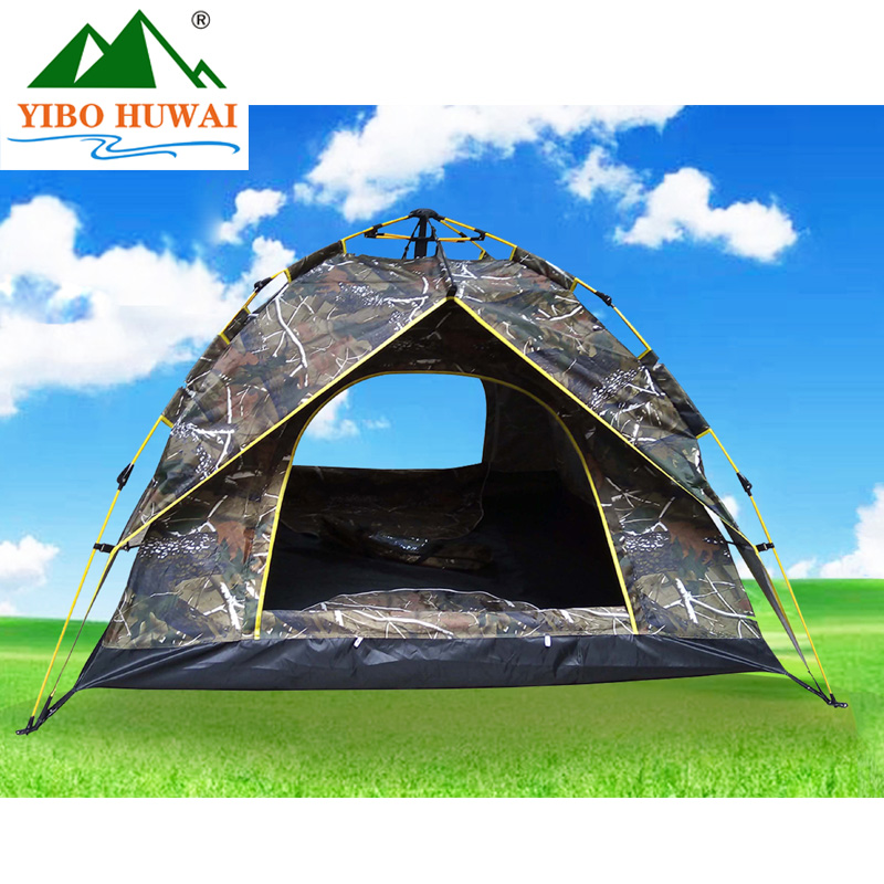 易博户外野营简易速开防雨露营帐篷全自动双层帐篷便携式折叠帐篷图