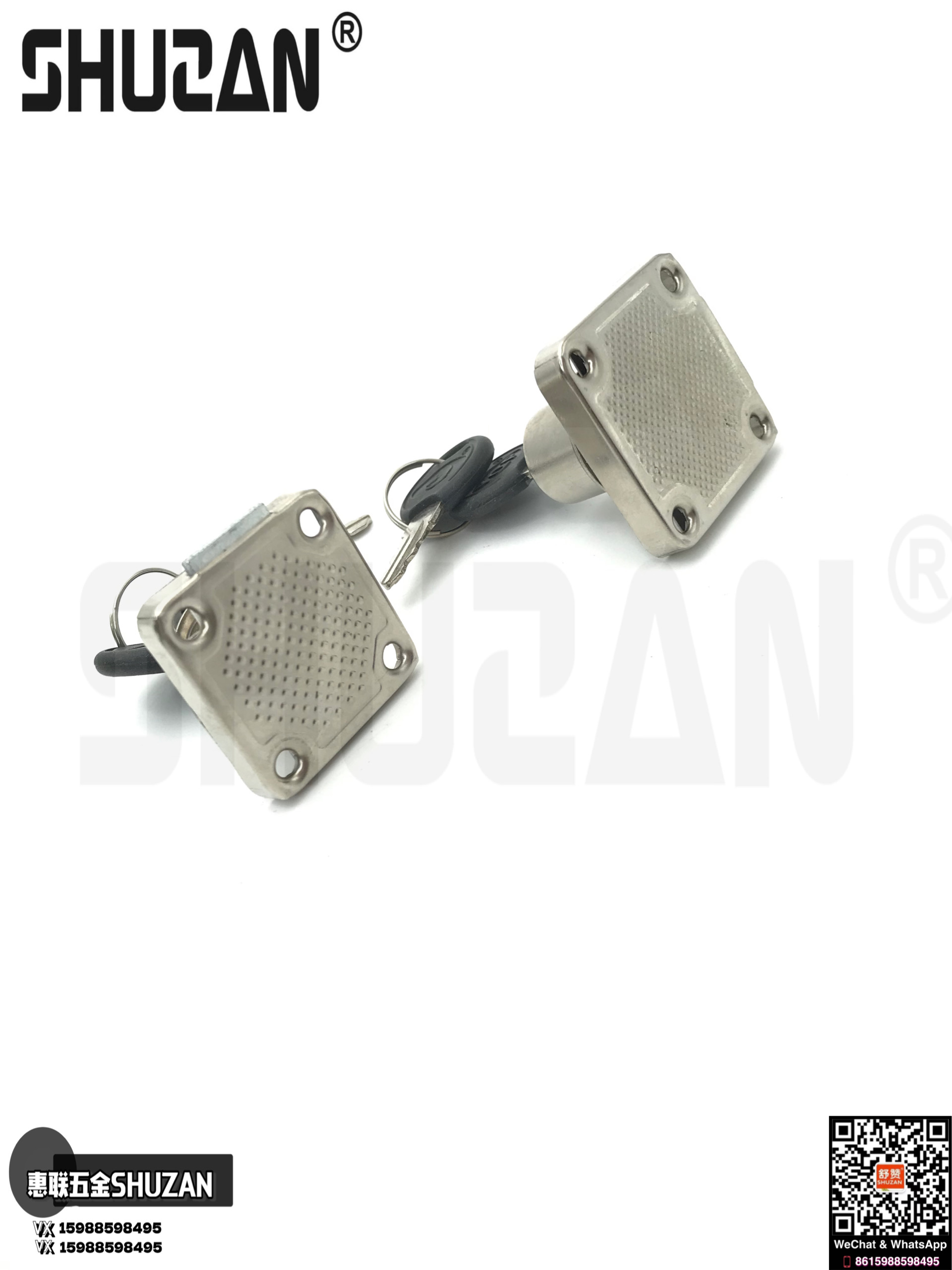 Locks, hardware locks, stainless steel locks, square drawer locks, high quality, complete specifications, numerous styles, Shuzan high quality