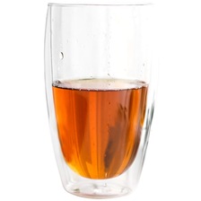 双层450ML家用透明玻璃杯花茶杯泡茶杯水杯牛奶果汁创意隔热咖啡杯子