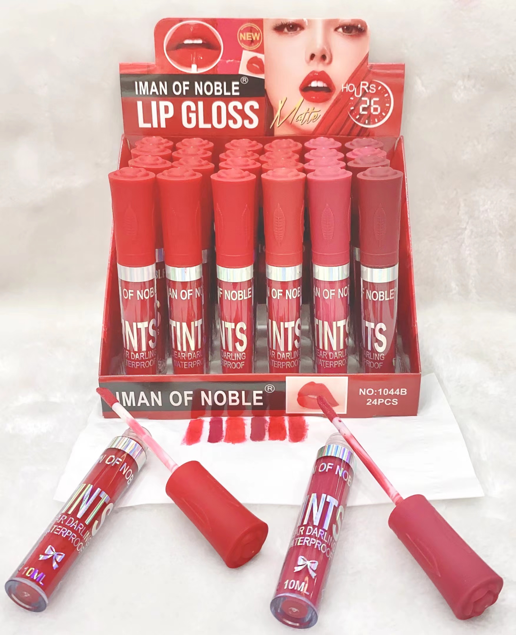 IMAN OF NOBLE 品牌2023年新款不沾杯唇彩持久不脱妆红色系唇彩