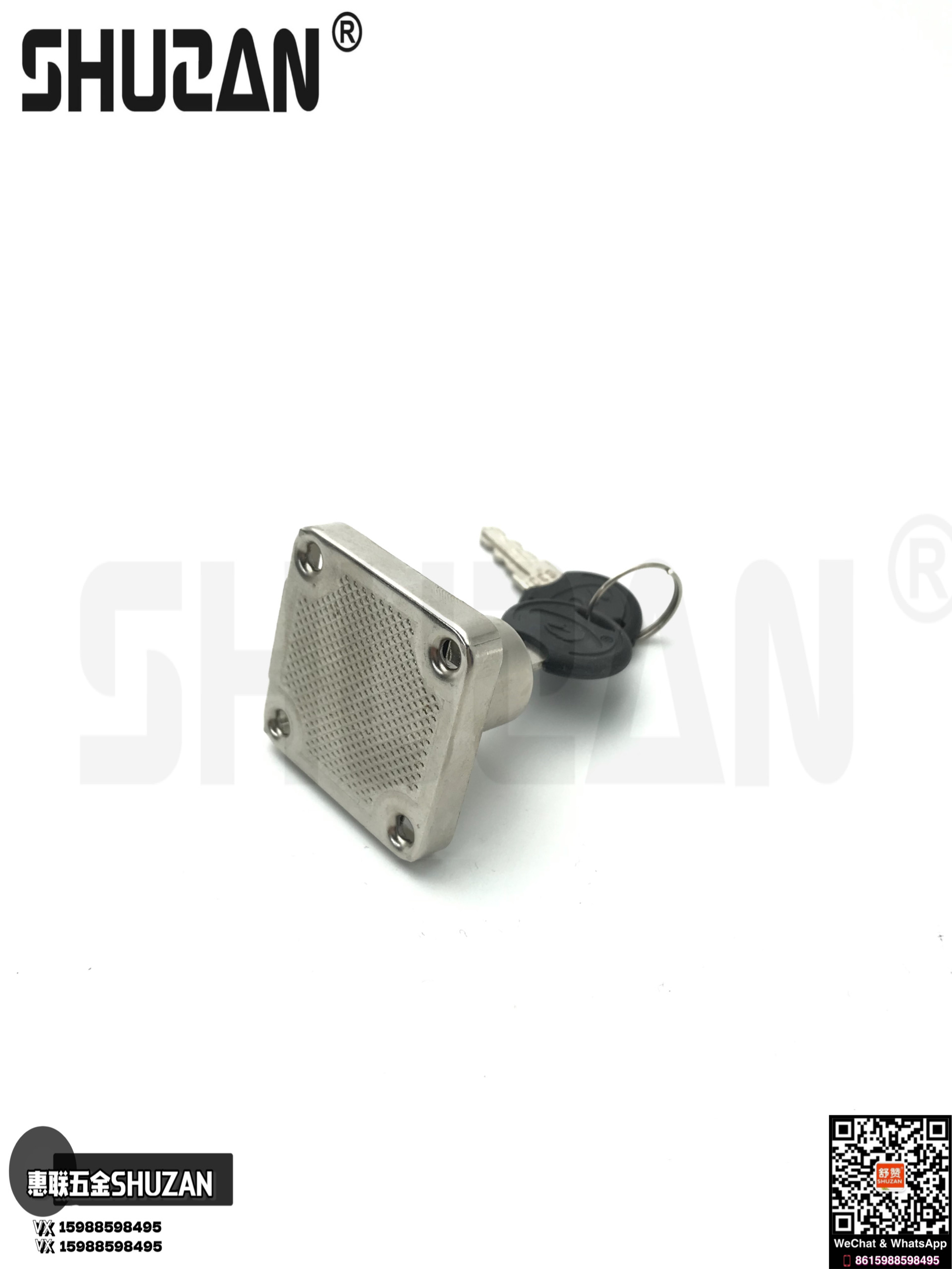 Locks, hardware locks, stainless steel locks, square drawer locks, high quality, complete specifications, numerous styles, Shuzan high quality Item Picture