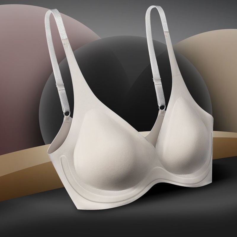 Dreamy red and pink underbra without underwire, thin, small bust, close-in, seamless, breast retraction, anti-sagging bra, oversized, adjustable upper support details Picture