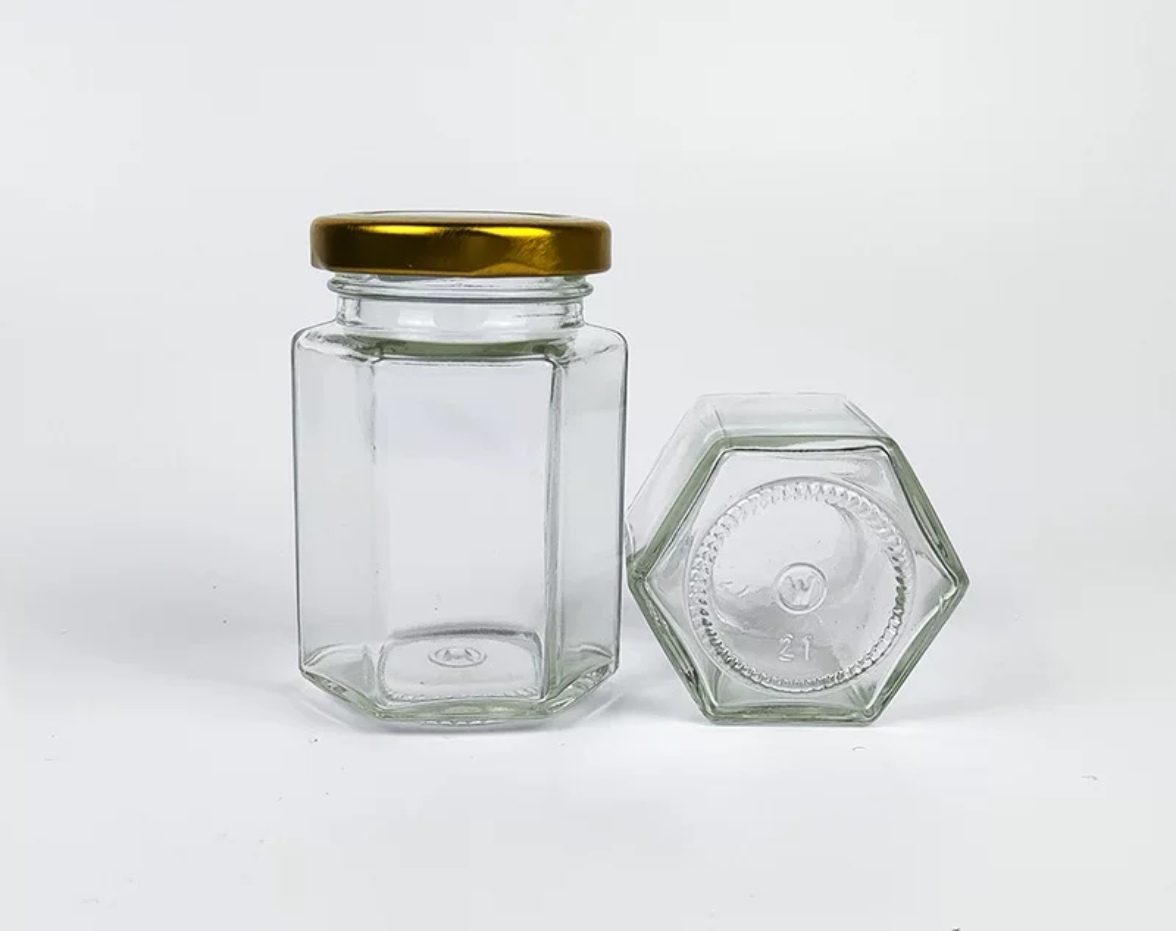 厚德玻璃 各毫升六棱透明玻璃果酱瓶 密封瓶 食品分装瓶详情图2