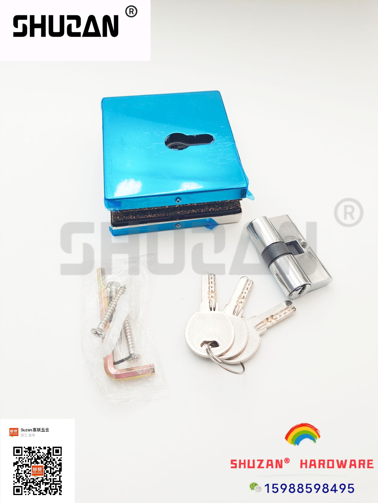 Specialized for foreign trade household glass door locks of different specifications, furniture hardware accessories and lock accessories details Picture