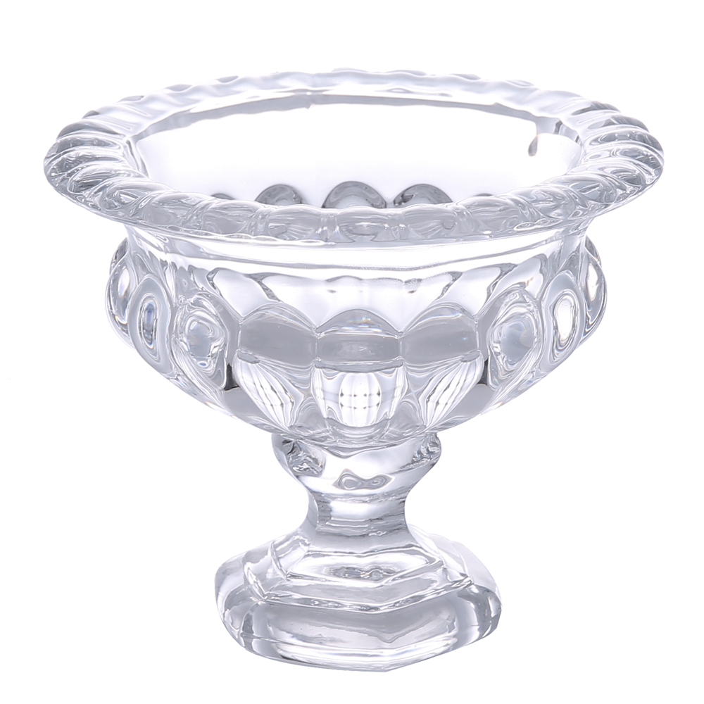 Yuxing Glass vintage high-legged vase, fruit box table storage, European-style light luxury Bud Series wedding table vase factory direct sales Item Picture