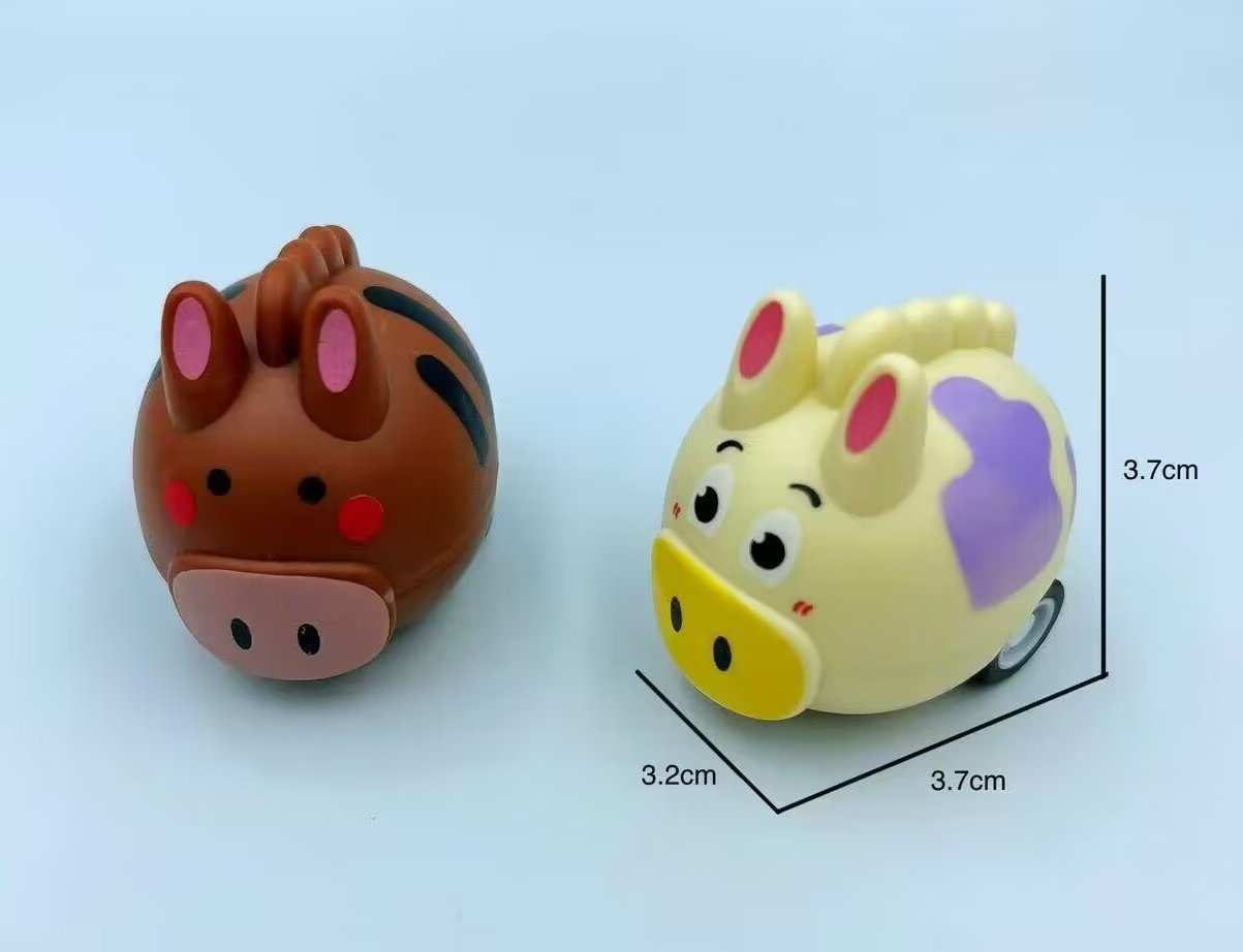 Children's novel toys, rebound cars, cartoon animals, cute toys, kindergarten activity gifts, toy sets, gashapon giveaways, small toys