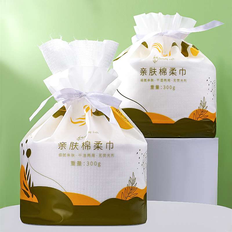Bolsa tipo bobina 300g rollo grande toalla facial desechable toalla de limpieza F print toalla de algodón suave Specification image