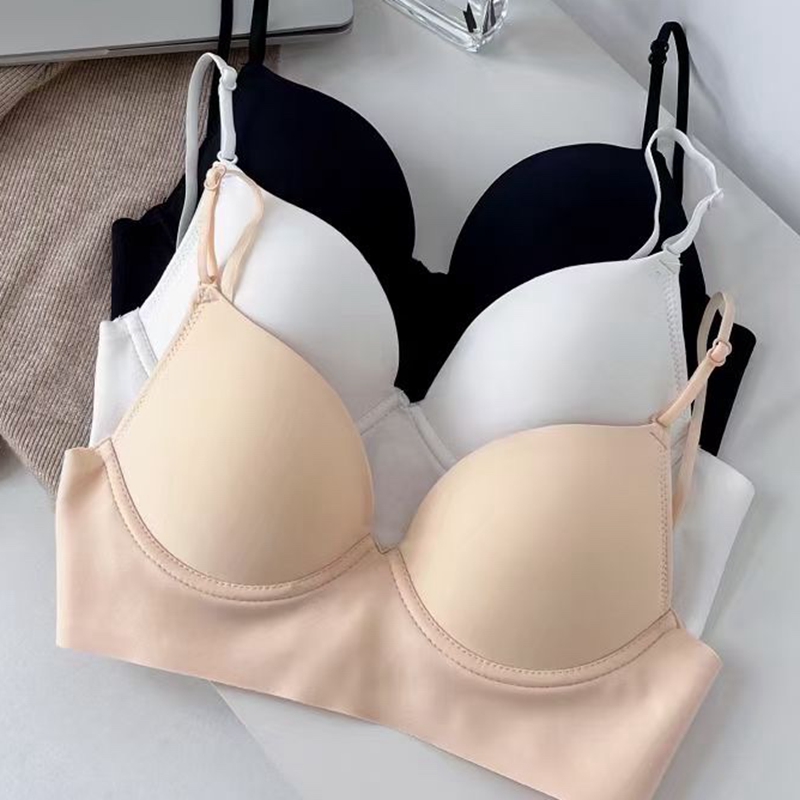 Dreamy red and pink full-back revealing U-shaped beautiful back underwear, large breasts make small breasts look smaller, summer invisible and seamless bra underwear Specification image