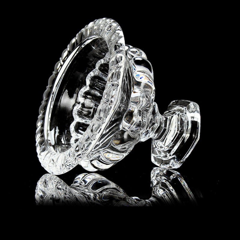 Yuxing Glass vintage high-legged vase, fruit box table storage, European-style light luxury Bud Series wedding table vase factory direct sales Specification image