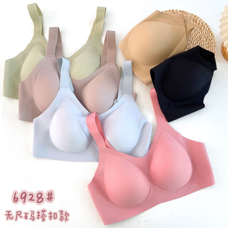 Dreamy red and pink seamless lingerie, no steel rings, small chest, gathering, anti-sagging, retraction, breast support, adjustable thin bra