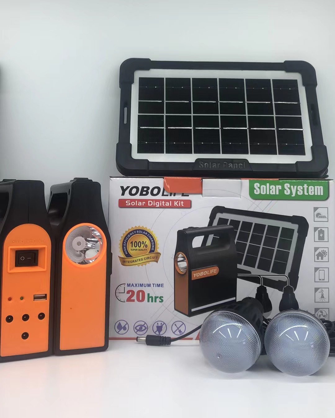 YOBOLIFE LM-3602 iluminación solar pequeño sistema batería de litio