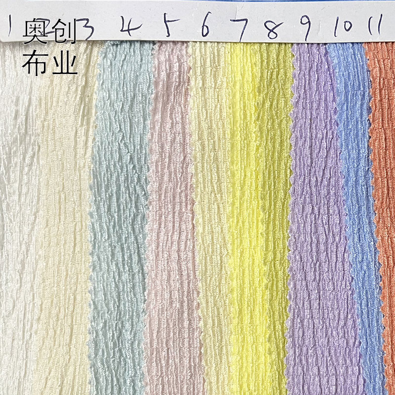 Elastic bubble bark crumpled fabric knitted crumpled texture jacquard fabric dress accessory hair accessory headpiece Application Scenario