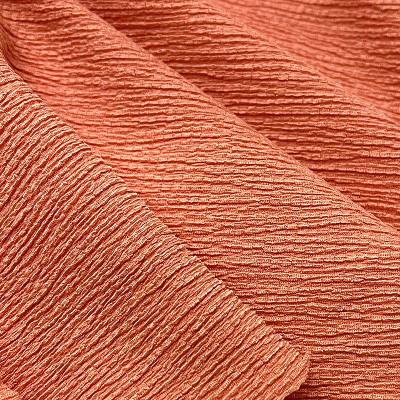 Elastic bubble bark crumpled fabric knitted crumpled texture jacquard fabric dress accessory hair accessory headpiece Item Picture