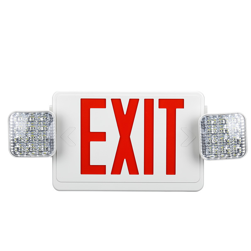 led消防应急灯 充电双头灯应急照明灯安全出口指示灯EXIT红色疏散