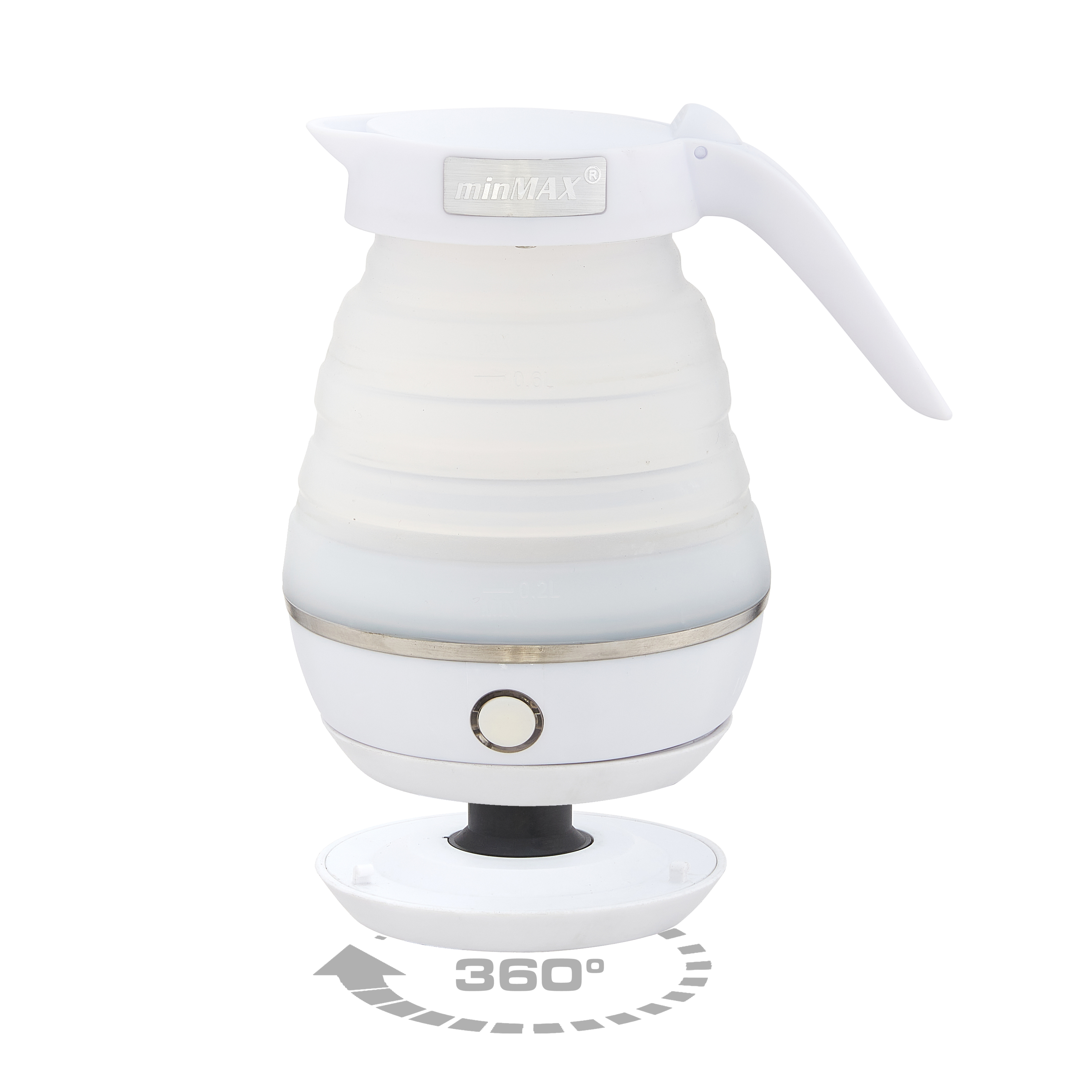 New MINmax electric kettle, factory direct sales, foldable 618 telescopic kettle, silicone portable kettle Item Picture