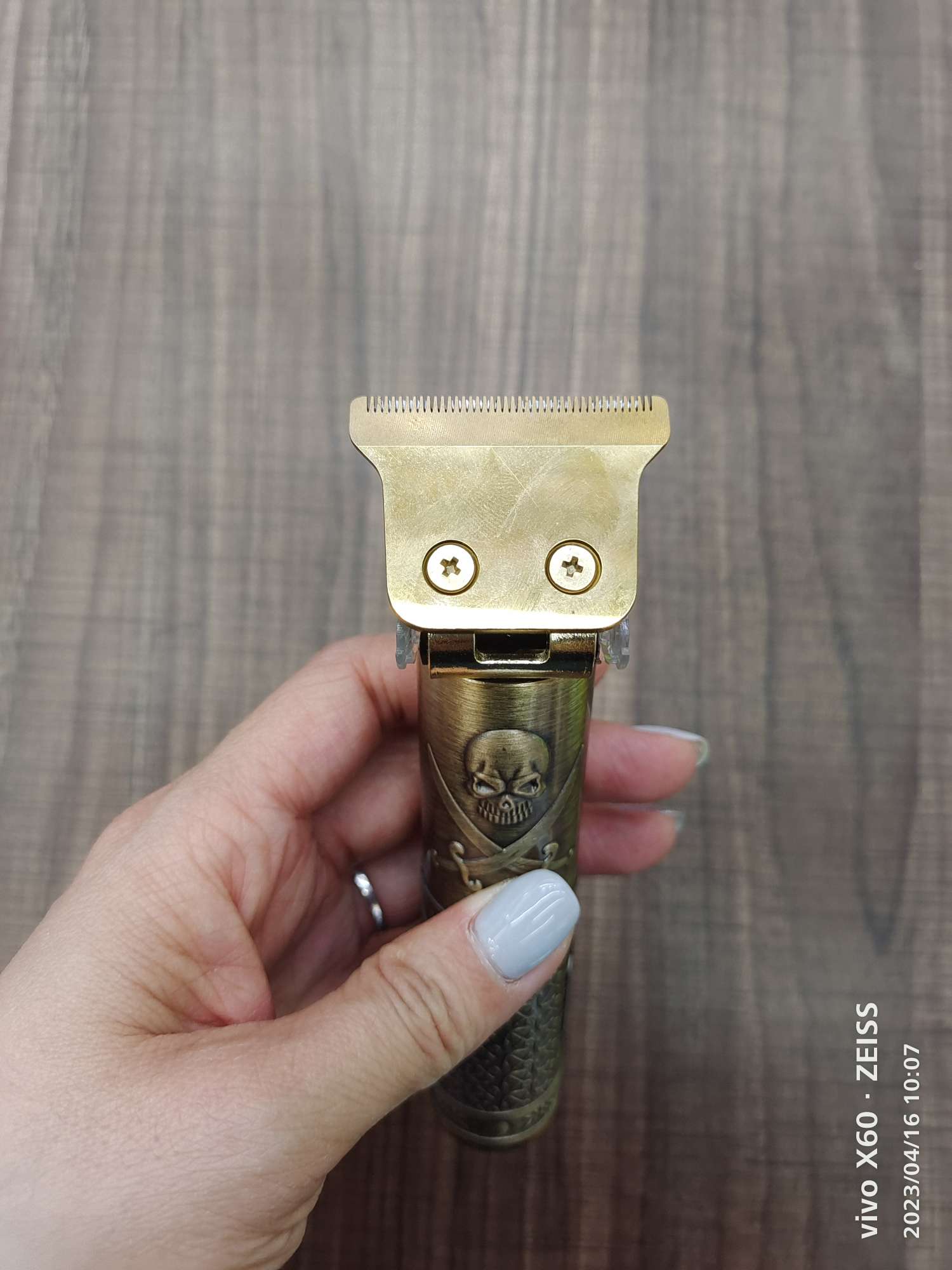 骷髅头理发剪油头剪推子管子USB充电款详情6