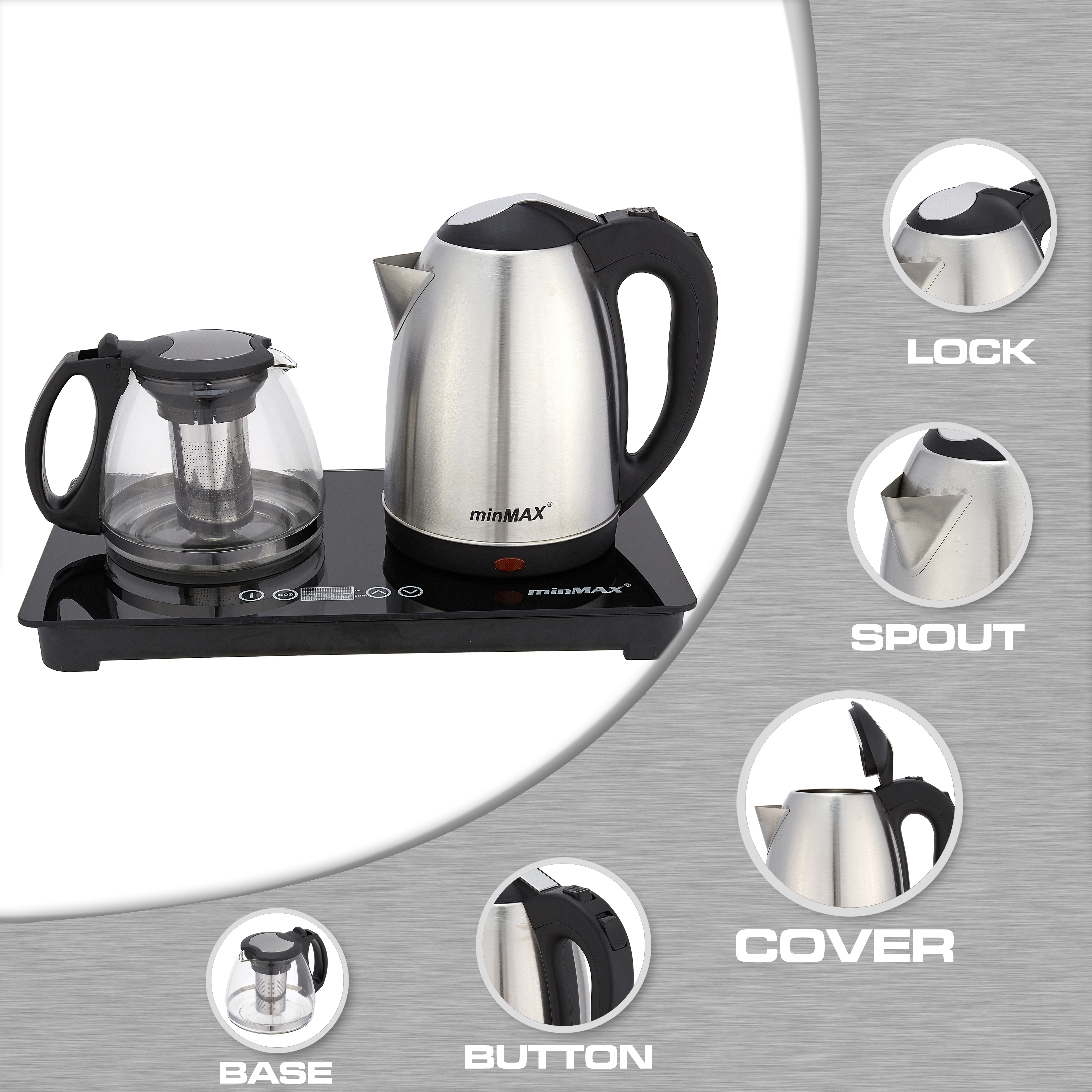 min MAX Best-selling Computer version Set Pot 3210 Electric Kettle Multi-functional heat preservation tea Boiling kettle details Picture