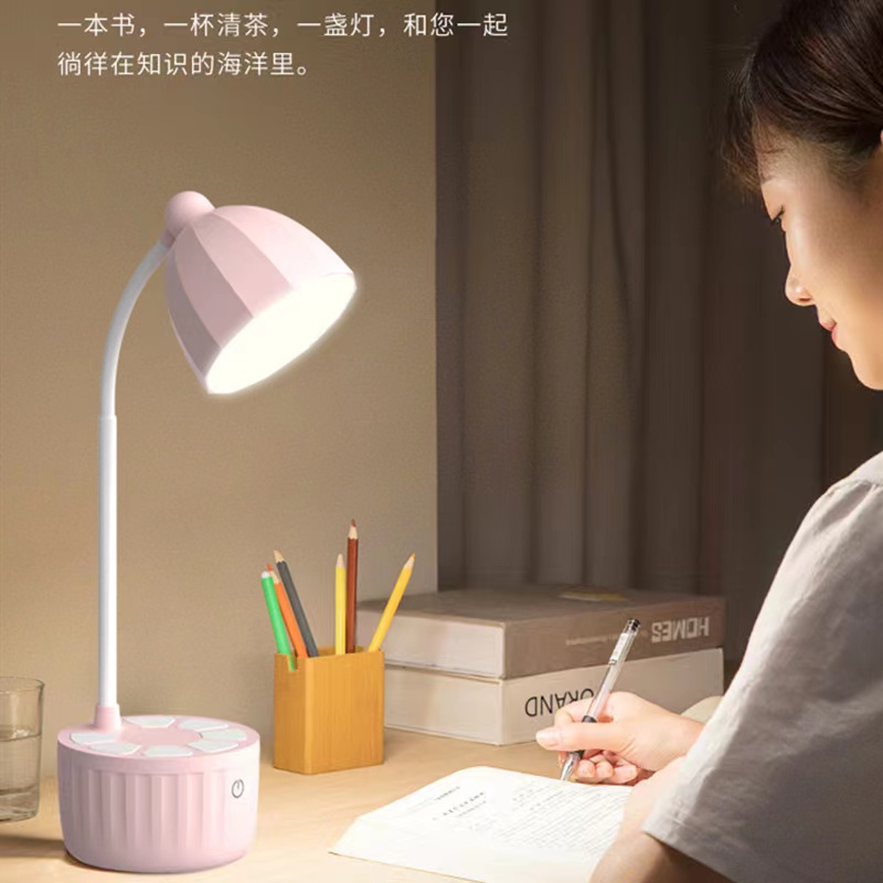 创意彩色花蕾护眼台灯USB插电学生LED学习阅读台灯儿童寝室床头灯
