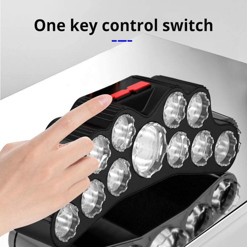 Strong headlight outdoor 11led rechargeable waterproof head-mounted flashlight, fishing headlight, night fishing lamp, miner's lamp Specification image