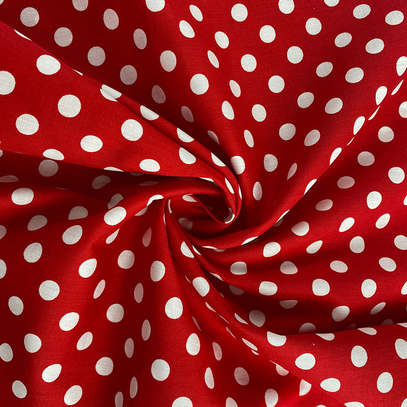 40-count all-cotton poplin fabric polka dot printed polka dot fabric dress shirt pure cotton children's wear summer home wear Item Picture