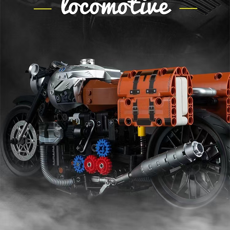 K Box Official genuine Hellboy Harley-Davidson motorcycle building blocks for boys, gift model, educational toy assembly detail image 6