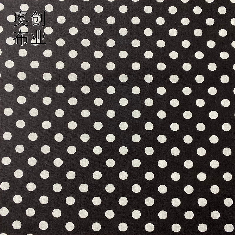 40-count all-cotton poplin fabric polka dot printed polka dot fabric dress shirt pure cotton children's wear summer home wear Application Scenario