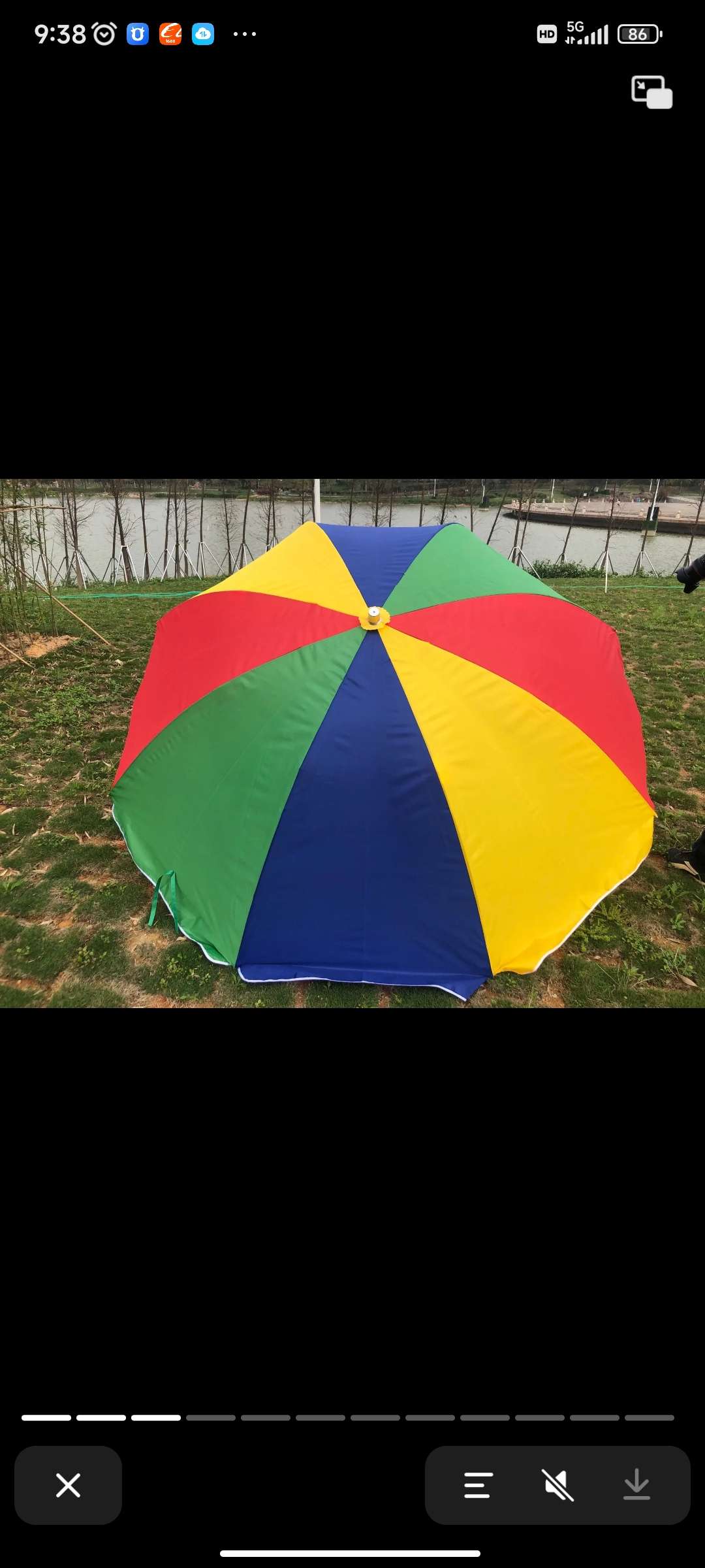 2.4米太阳伞驿泊户外用品太阳伞 高档双层户外遮阳伞 室外花园庭院休闲沙滩伞详情图6