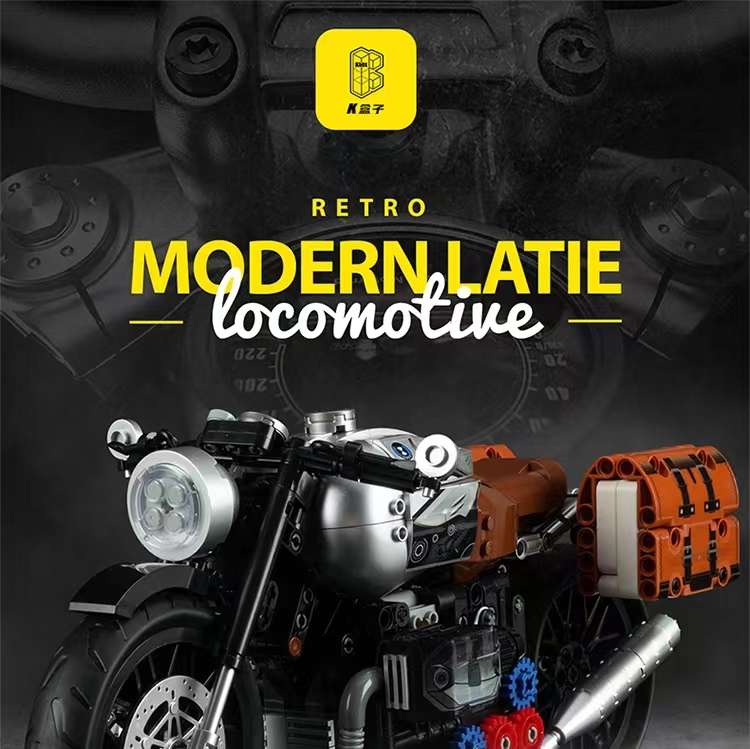 K Box Official genuine Hellboy Harley-Davidson motorcycle building blocks for boys, gift model, educational toy assembly