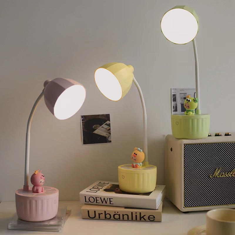 Crown Monkey Cartoon eye-protecting desk Lamp, bedroom bedside LED desktop InS-style study lamp, LED charging night light