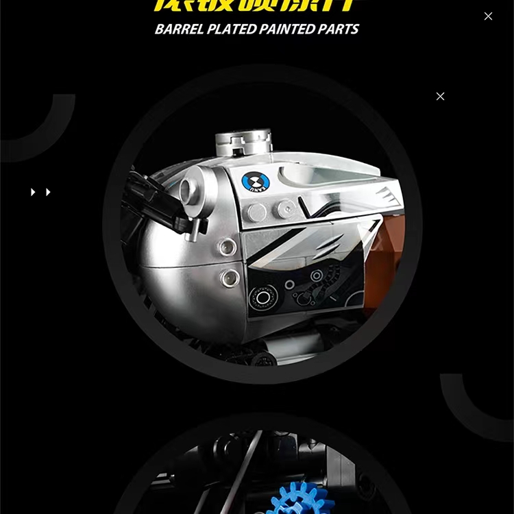 K Box Official genuine Hellboy Harley-Davidson motorcycle building blocks for boys, gift model, educational toy assembly detail image 10