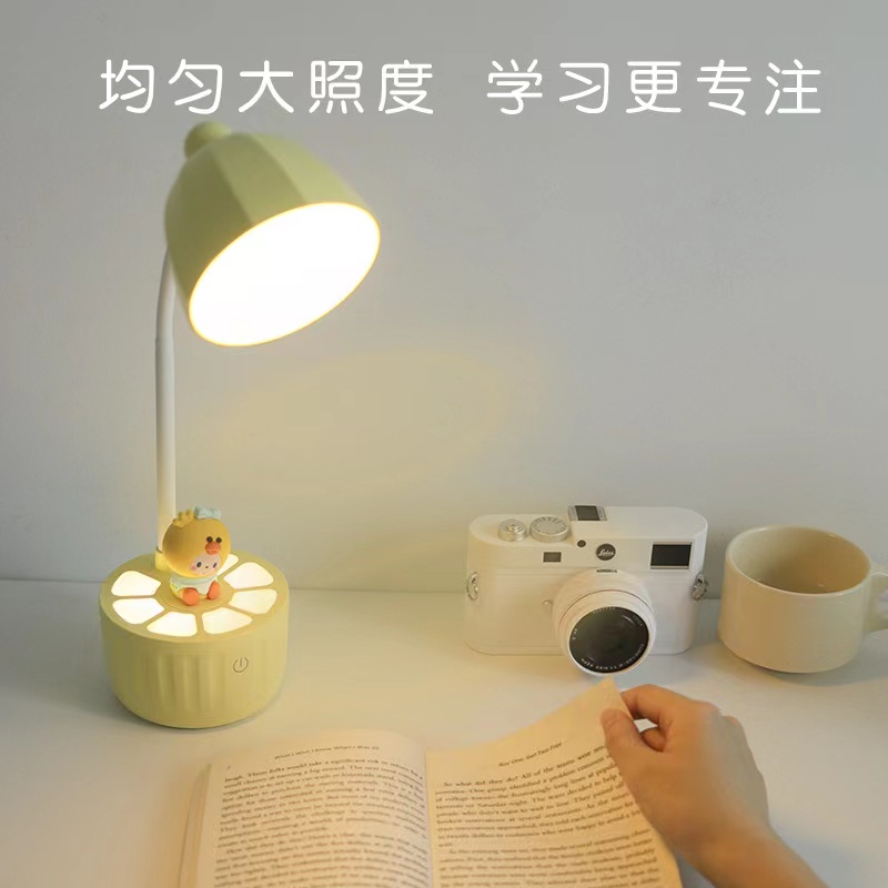 Crown Monkey Cartoon eye-protecting desk Lamp, bedroom bedside LED desktop InS-style study lamp, LED charging night light Specification image