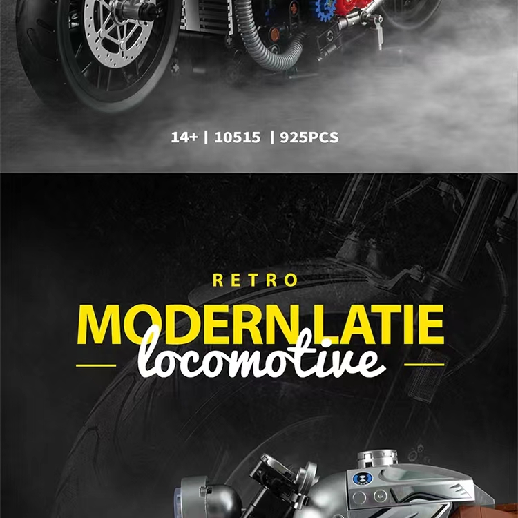 K Box Official genuine Hellboy Harley-Davidson motorcycle building blocks for boys, gift model, educational toy assembly detail image 7