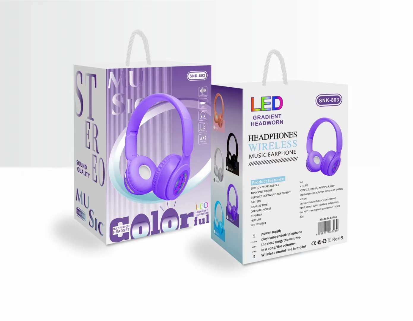 Guangdong soge marca auriculares, auriculares bluetooth SNK-803