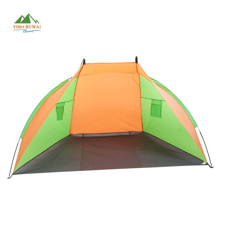 户外八字帐沙滩帐篷便携式速开简易帐篷可折叠户外野营帐篷图