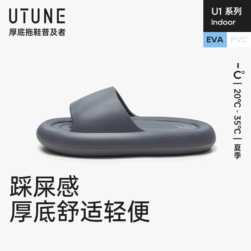 Fine-Tuned Slip-On Soft Soles For Couples Non-Slip Summer Indoor Home Home Flip-Flops Wear Men Outside The Home undefined