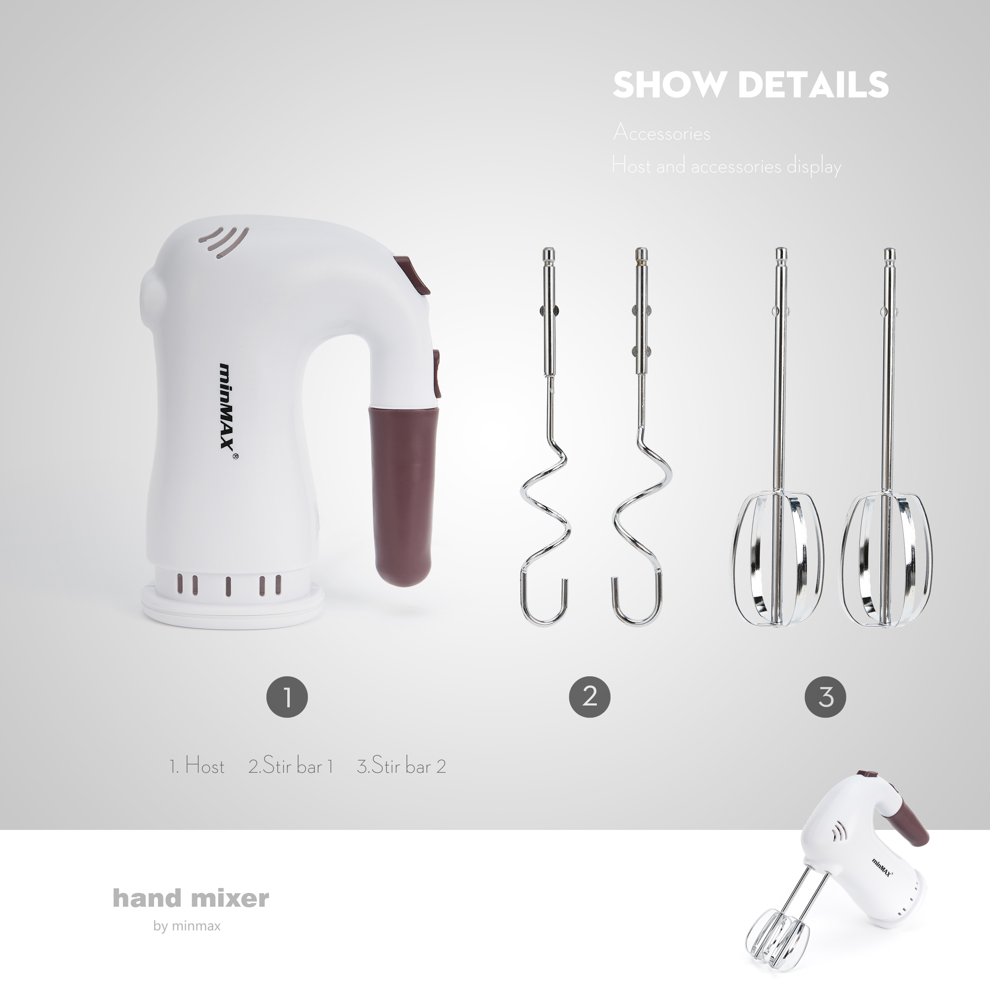 minMAX's new best-selling desktop egg beater 6623, a large-capacity multi-functional whipper, is in stock for export Application Scenario