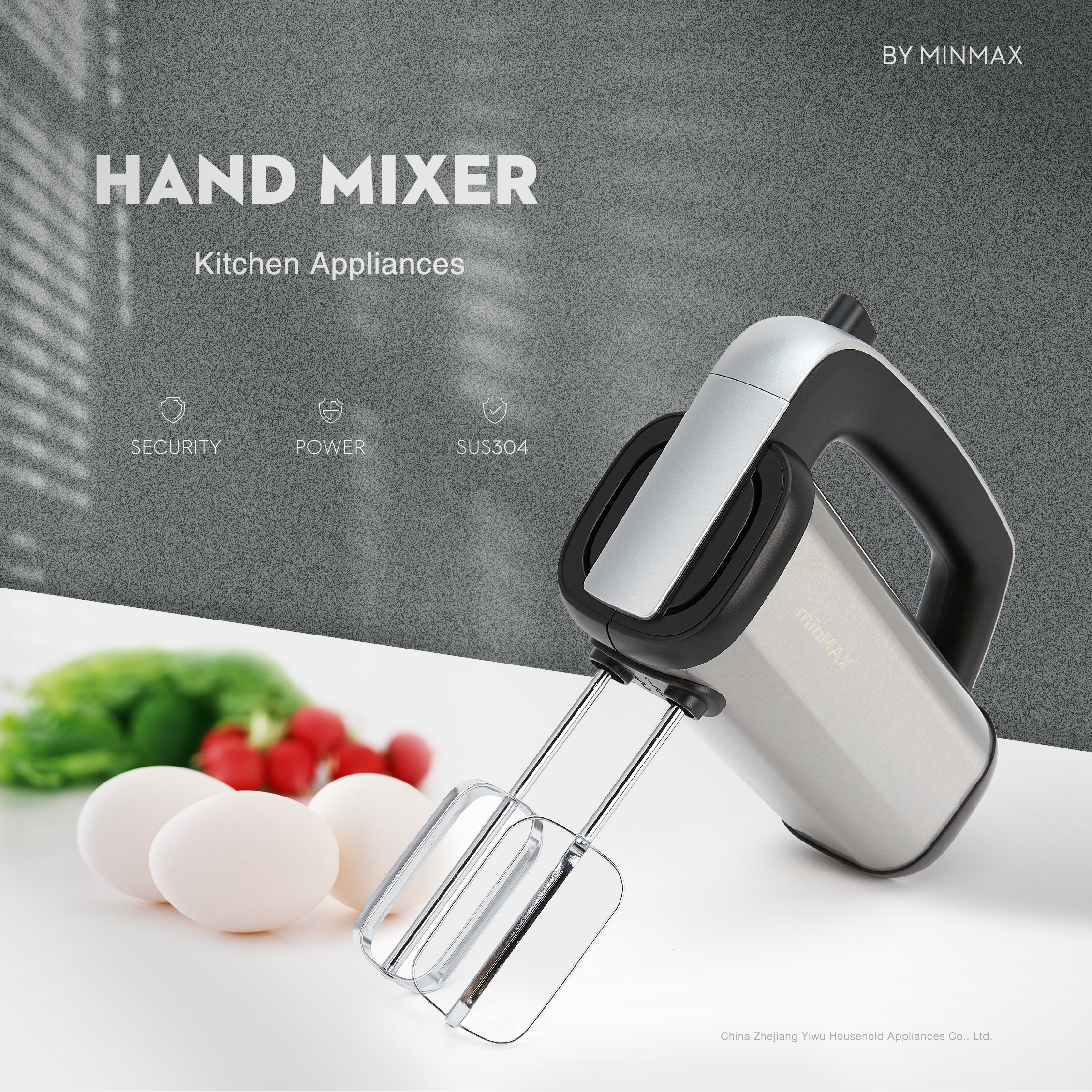 minMAX's new best-selling desktop egg beater 9212, a large-capacity multi-functional whipper, is in stock for export