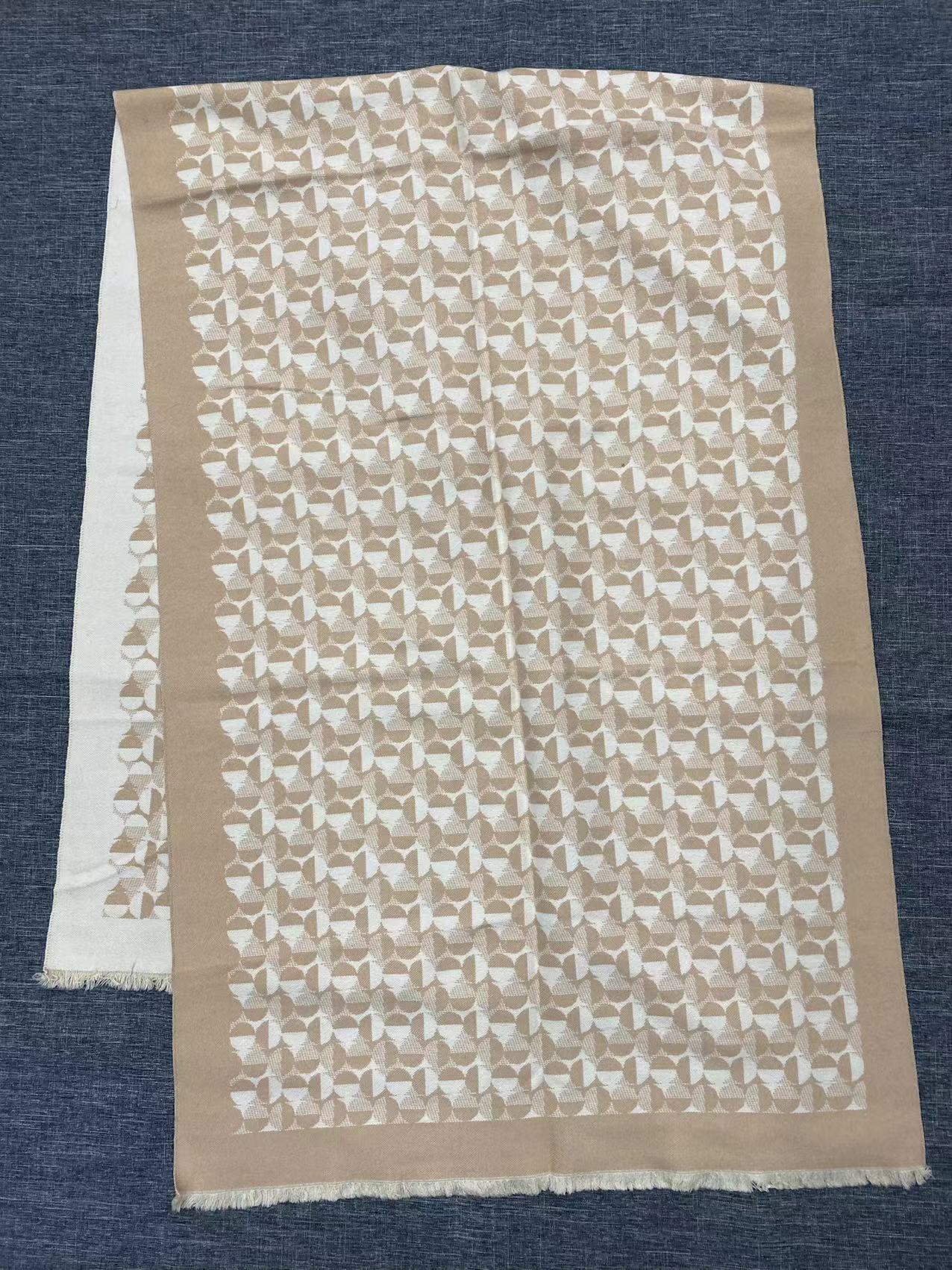 秋冬新款印花长款仿羊绒围巾