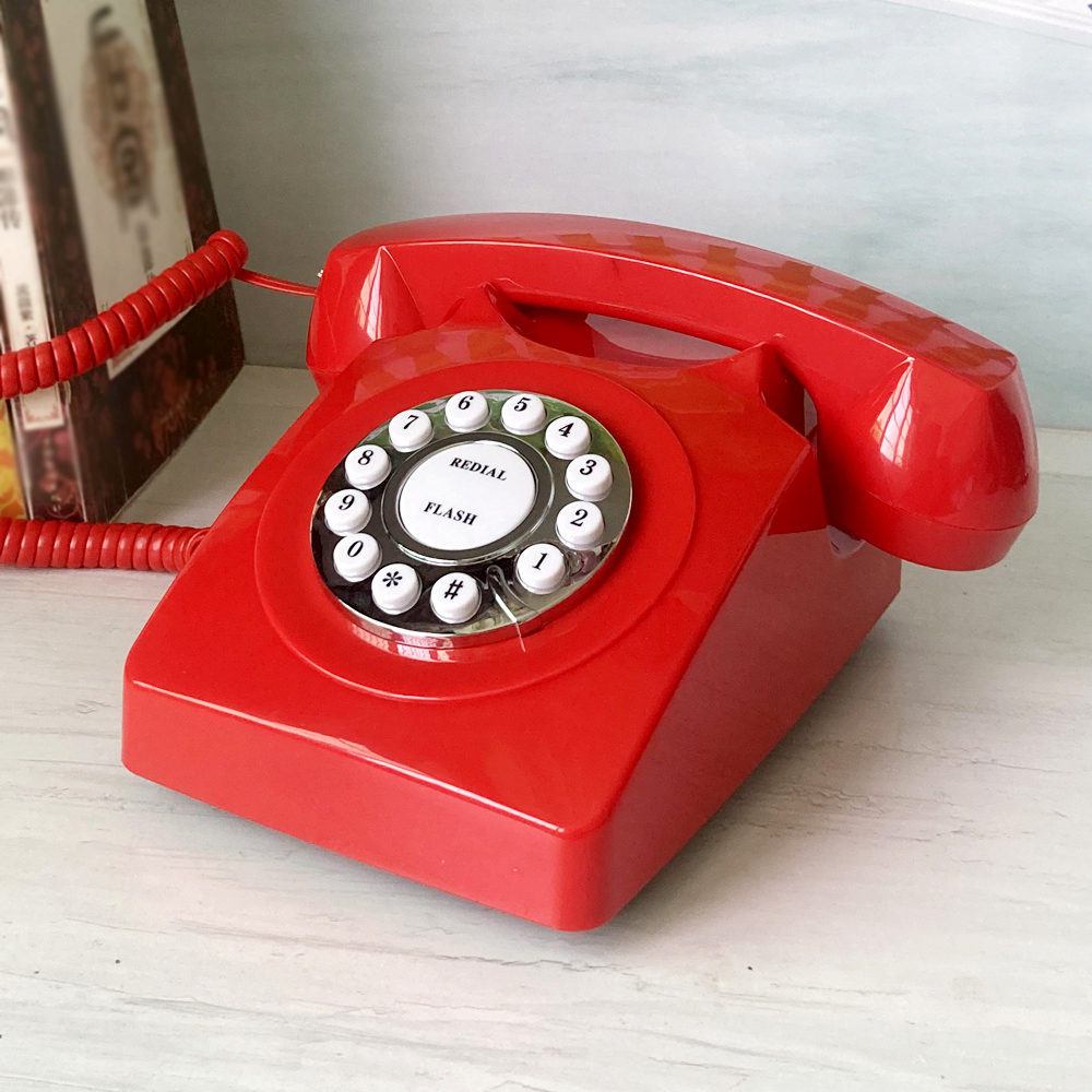 跨境老式仿古电话机创意古典复古欧式宫廷办公家用摆件装饰电话机