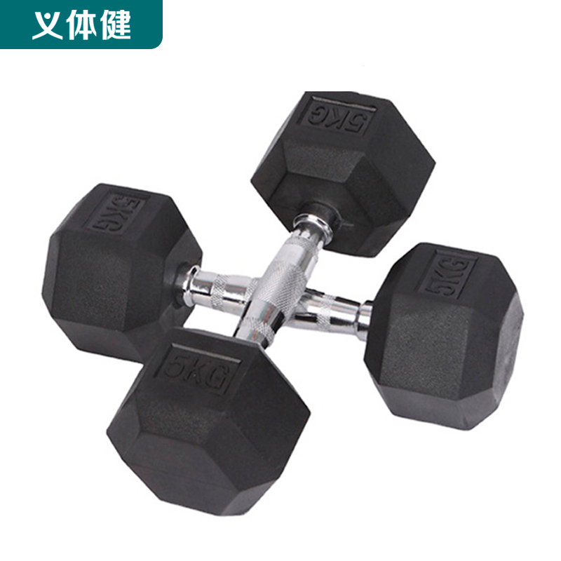HJ-A029 rubber-covered hex dumbbell